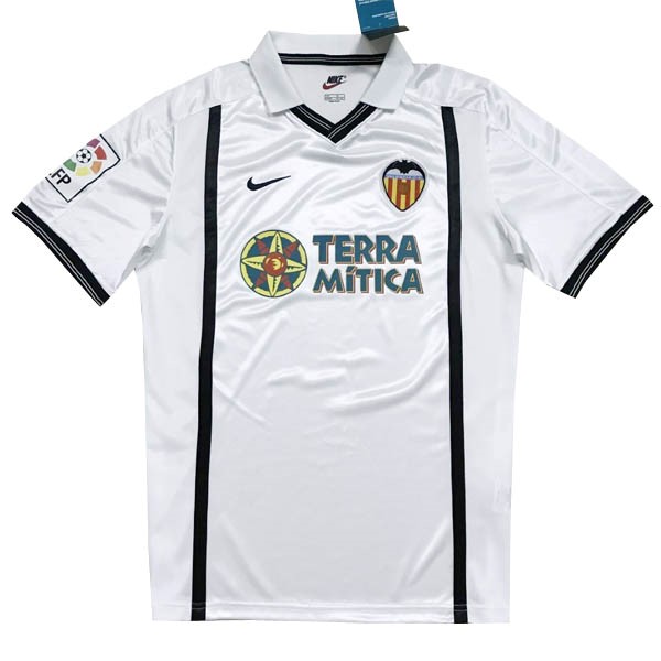 Camiseta Valencia Primera equipación Retro 2000 2001 Blanco